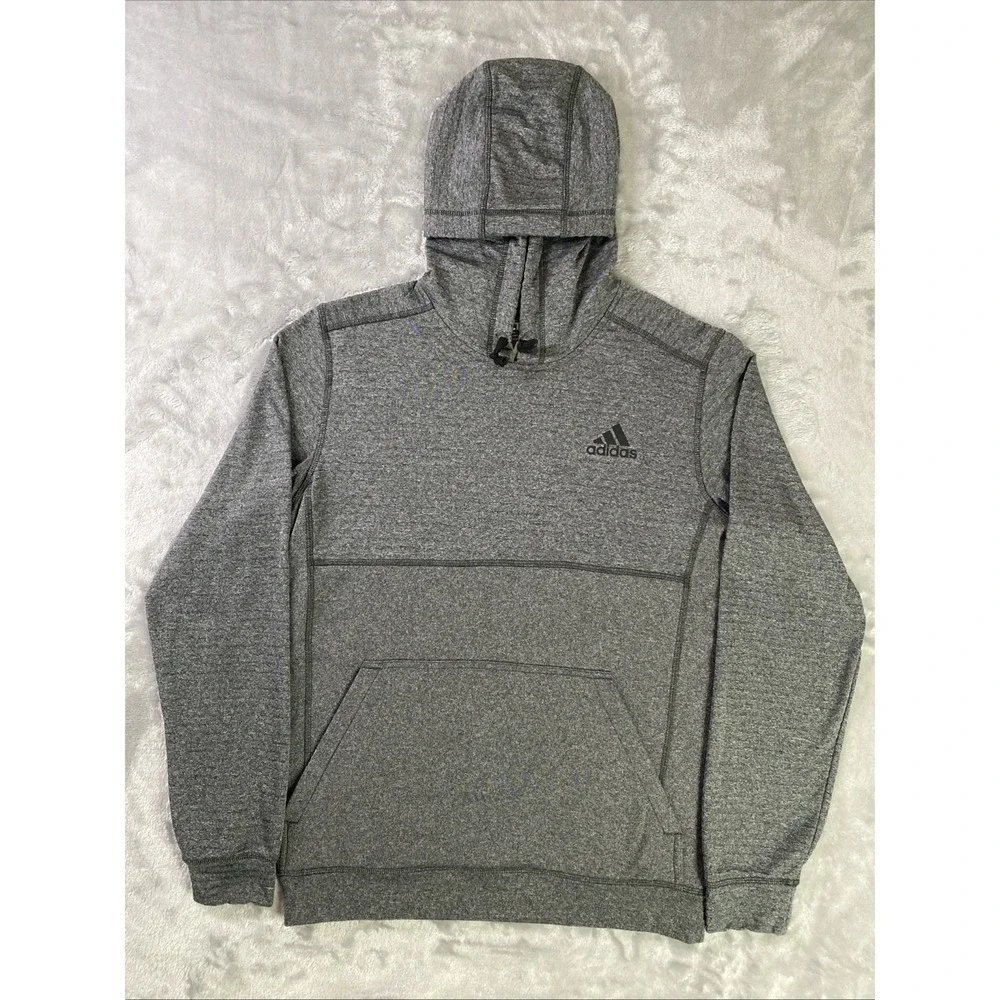 Adidas Ultimate Hoodie Mens Medium Grey Climawarm‎ Athletic Training Pullover